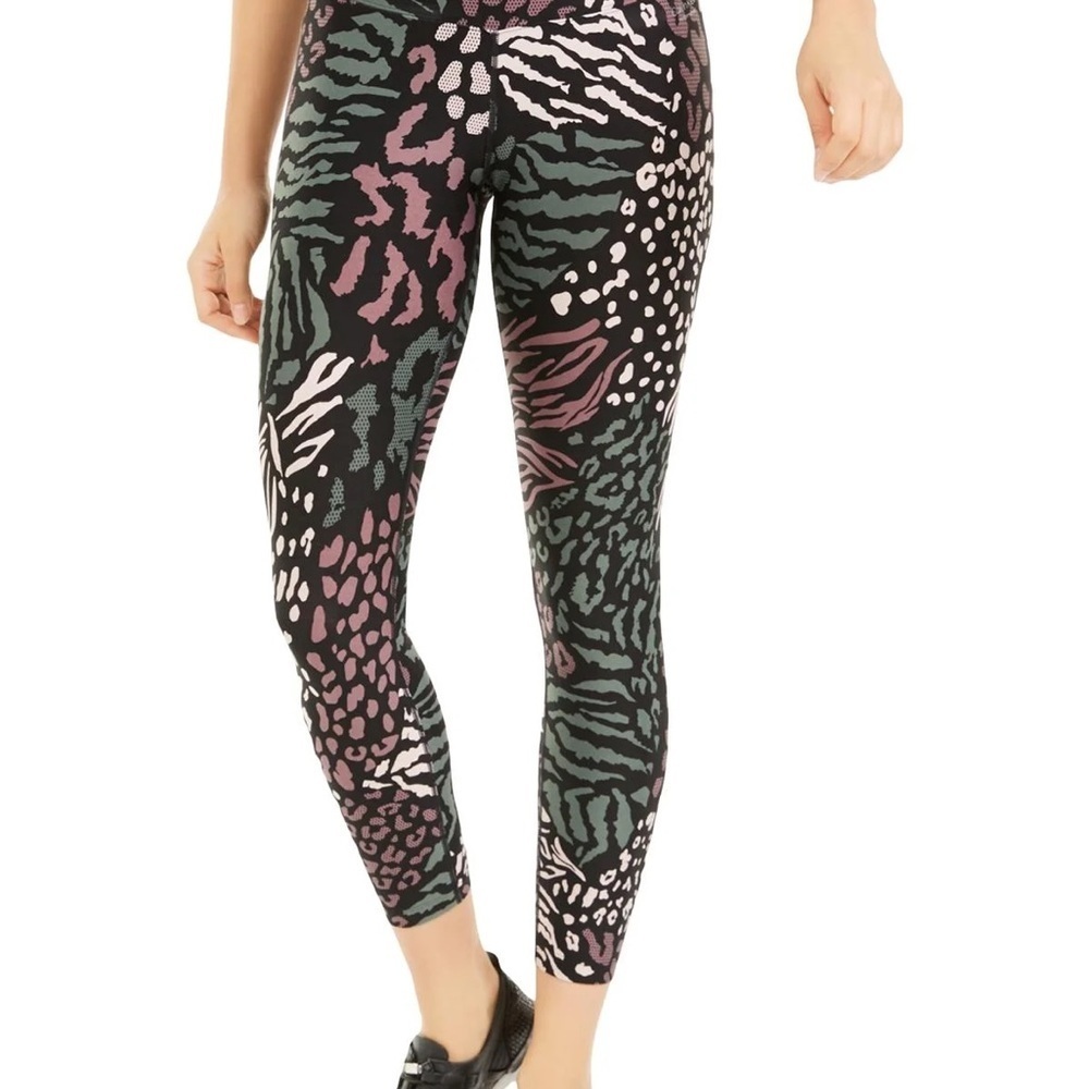 Calvin Klein Kids Animal Print Leggings - Black, White, Green